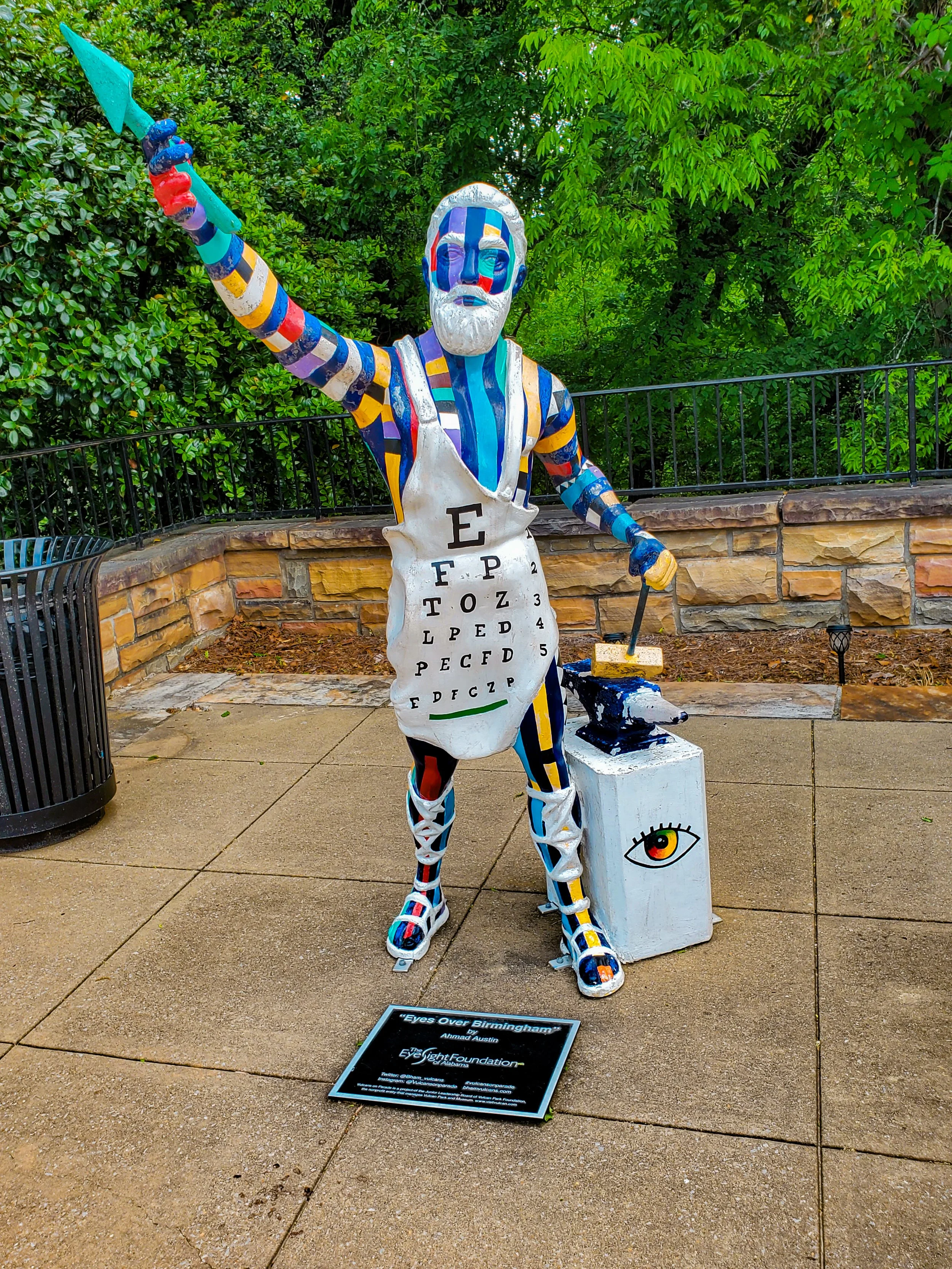 Painted Vulcan Statue