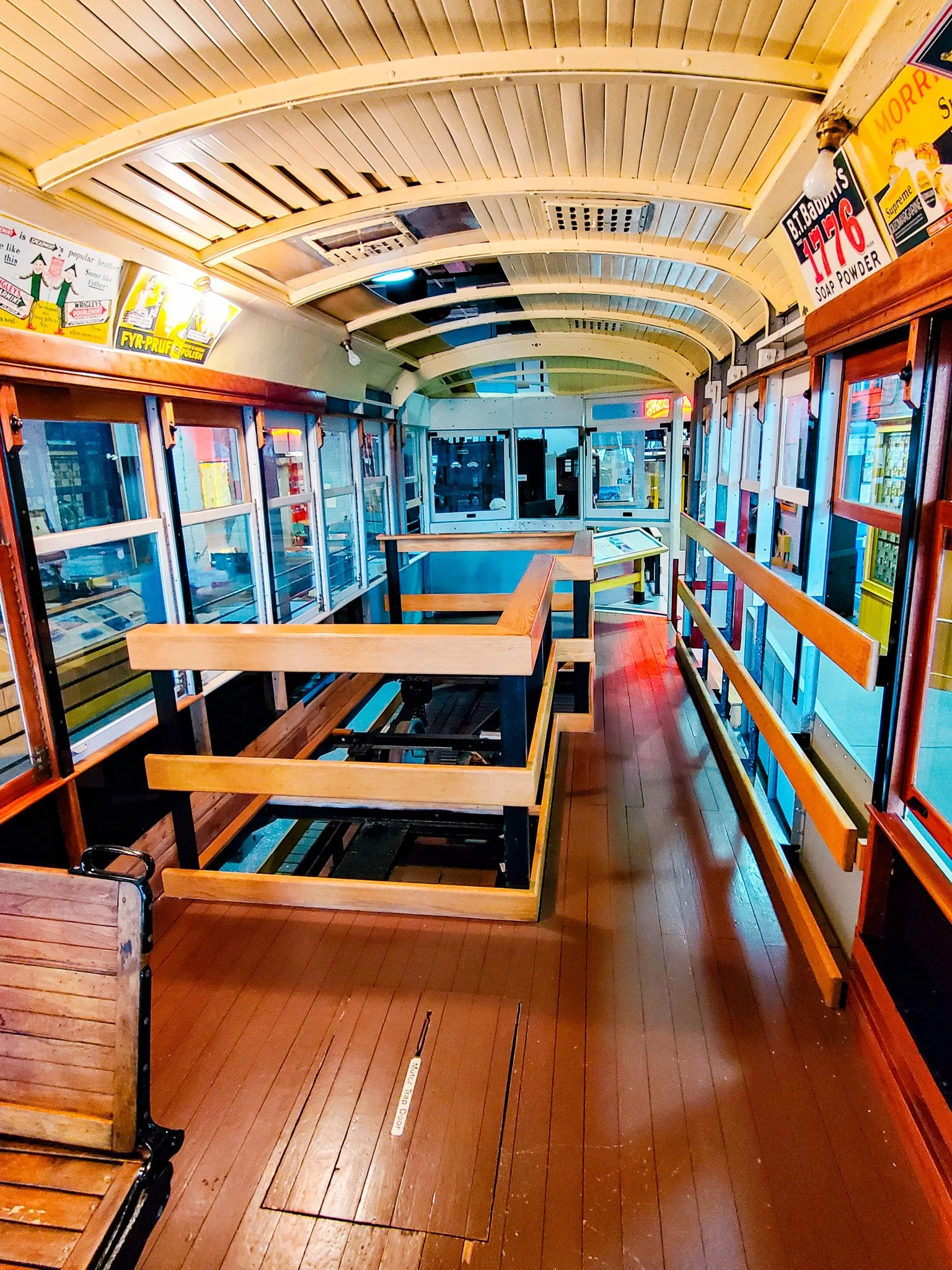 Inside trolley of Scranton Trolley Museum.jpg
