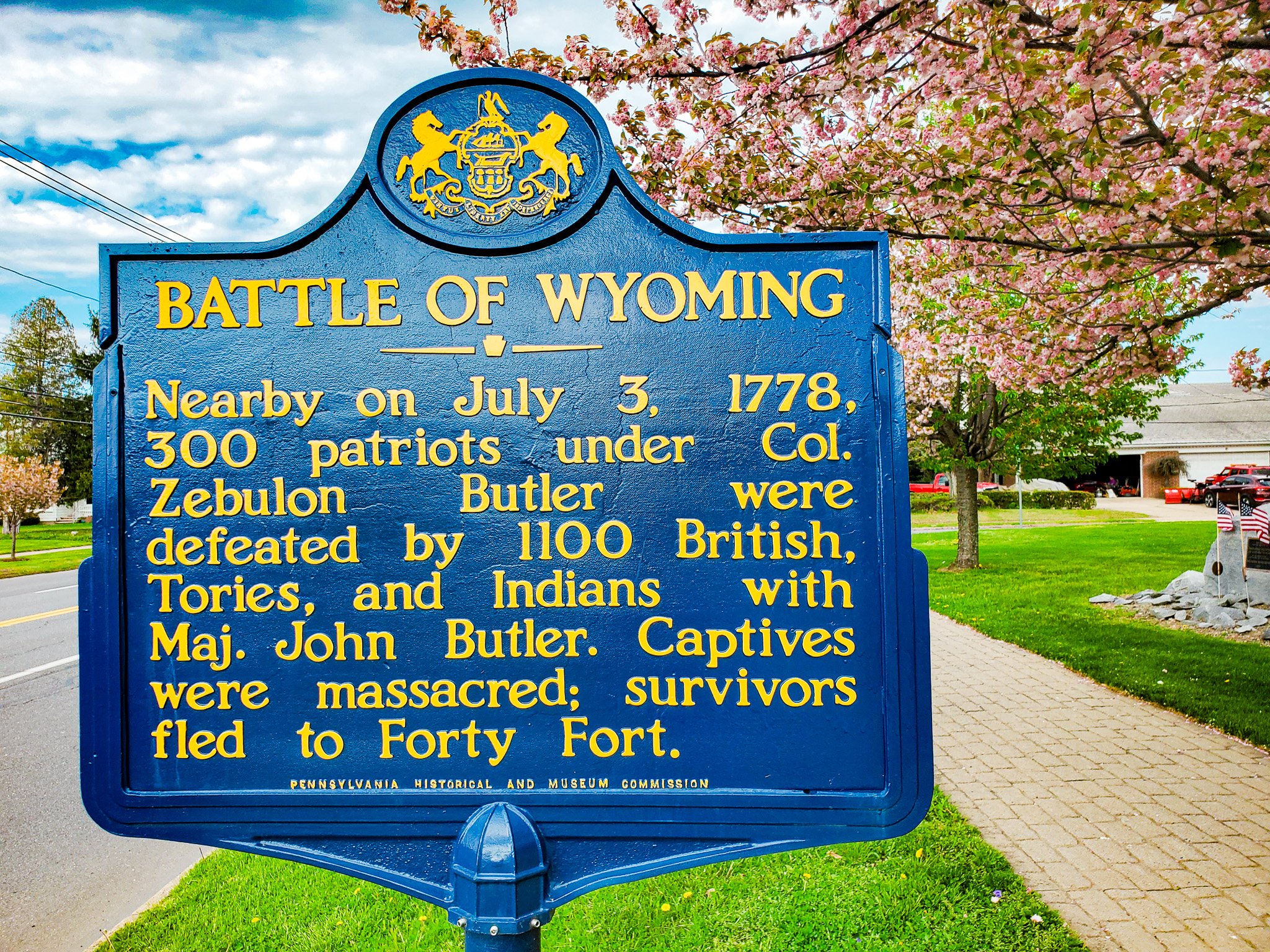 Battle of Wyoming marker sign PA.jpg