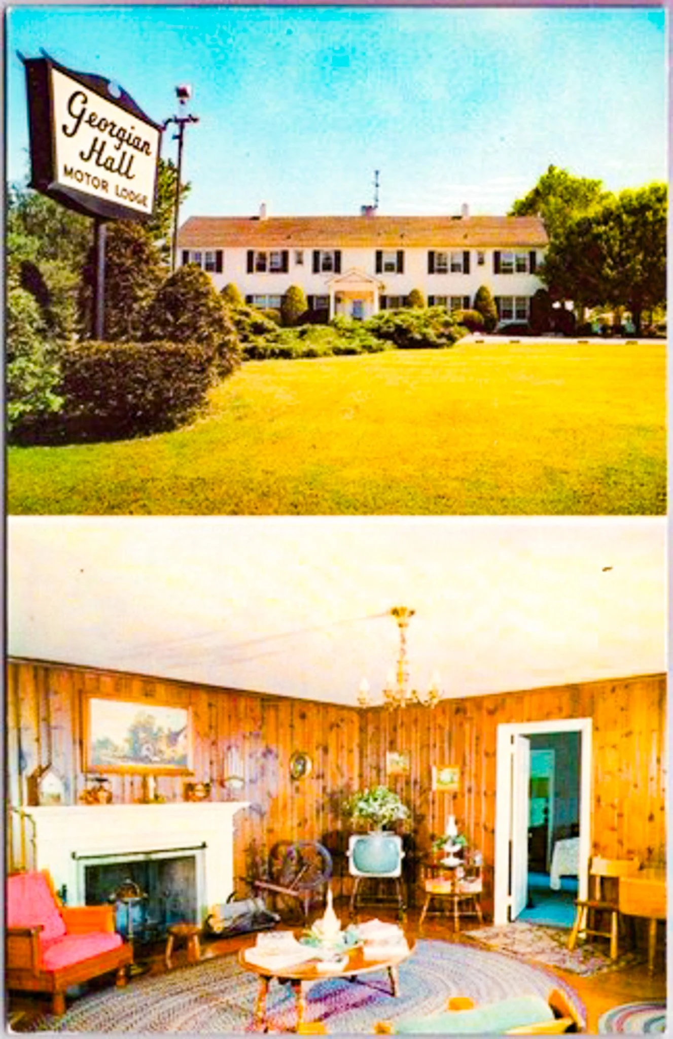Georgian Hall Motor Lodge postcard Camp Hill PA.jpg