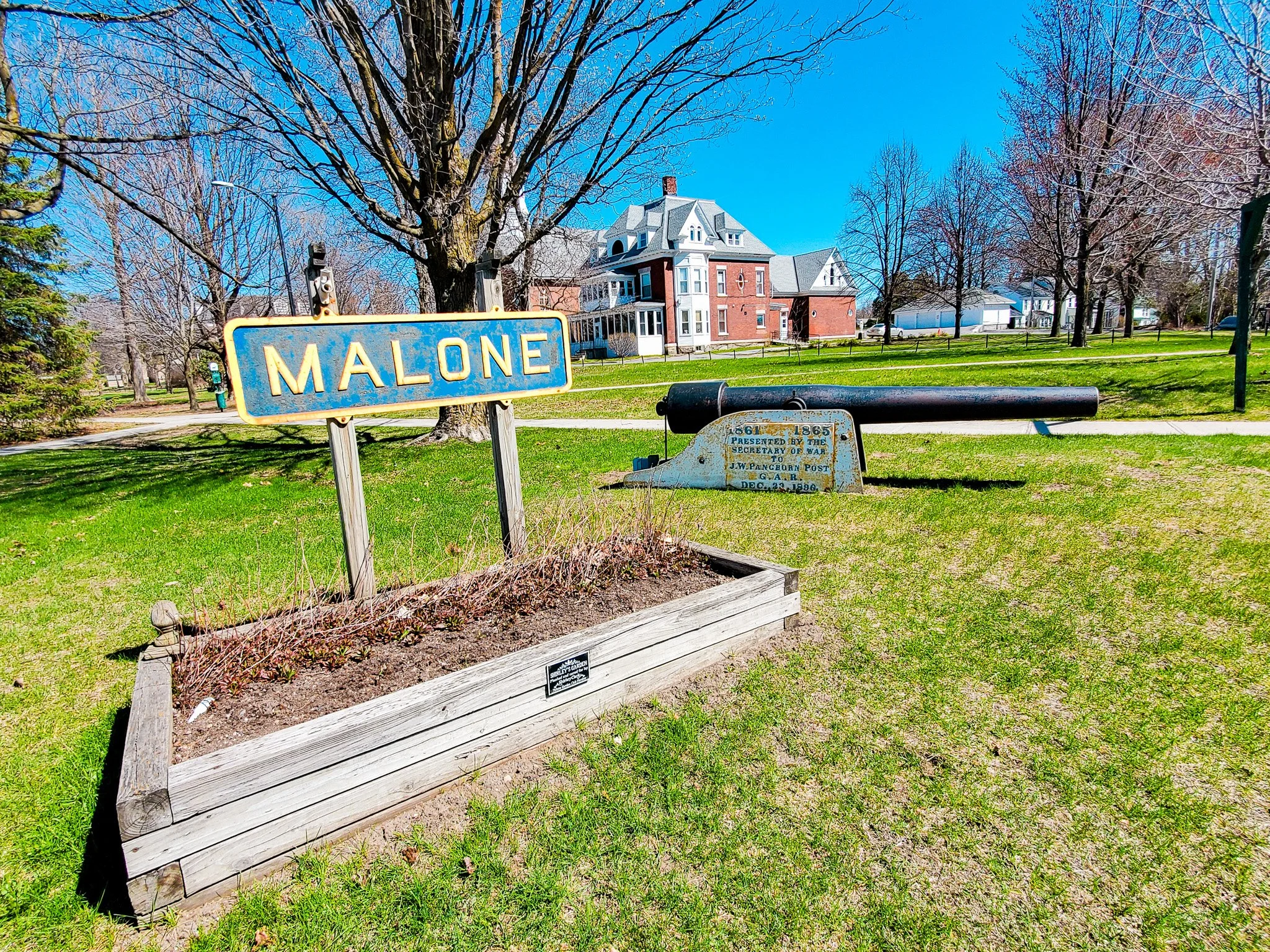 Malone sign in park.jpg
