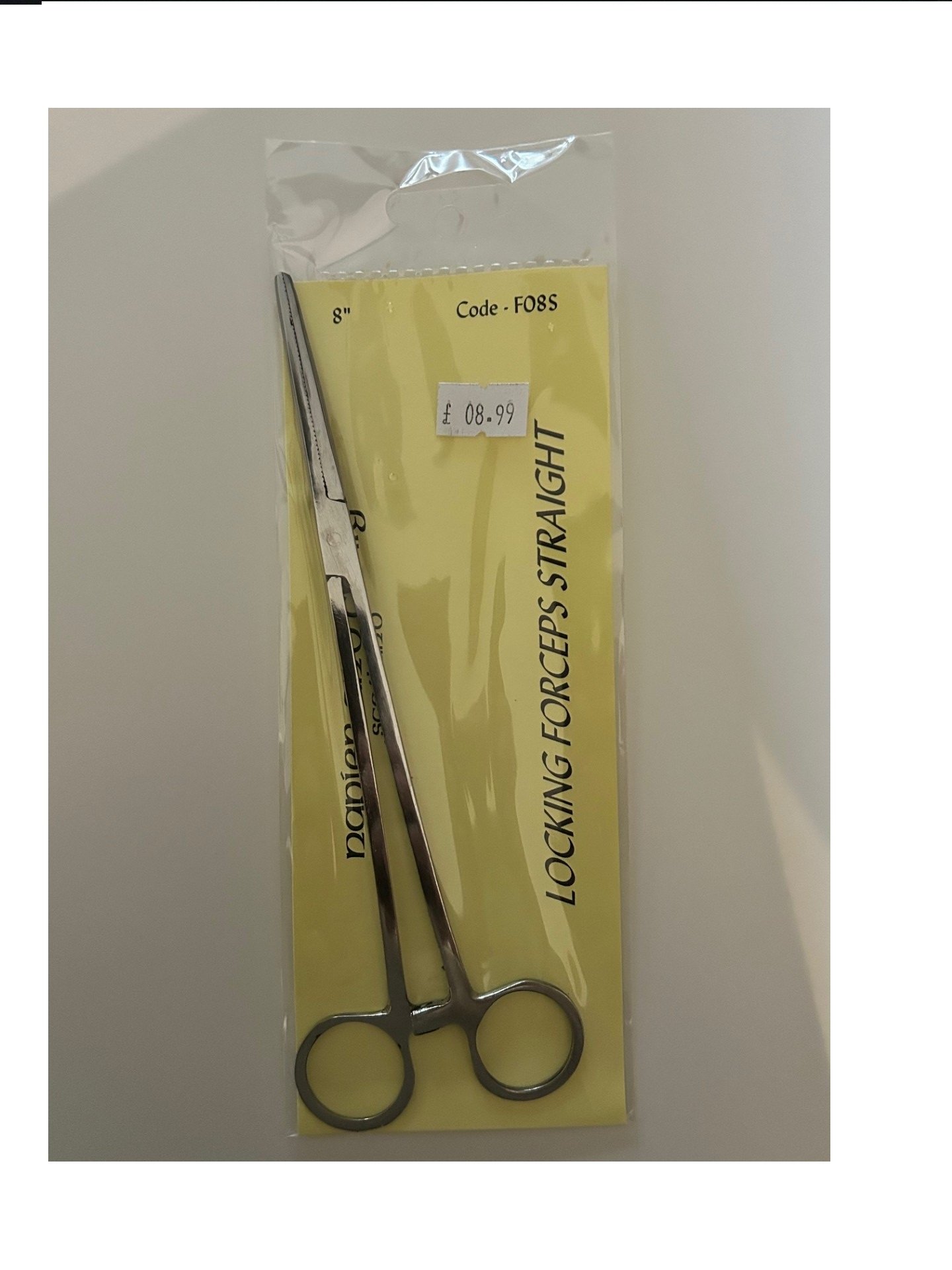 Napier and Craig Locking Forseps - 8" Straight