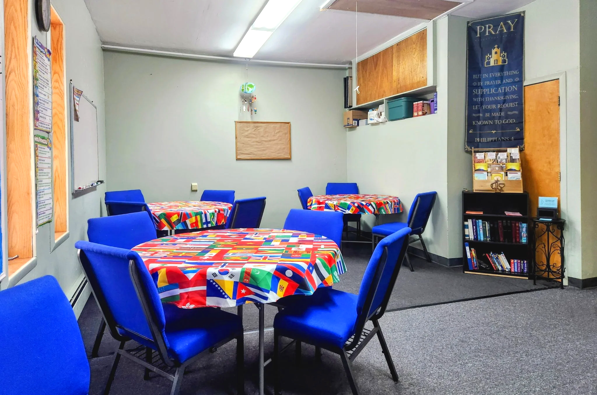 Our Gathering Room- where we meet for fellowship, meetings, Jr. church and cafe!