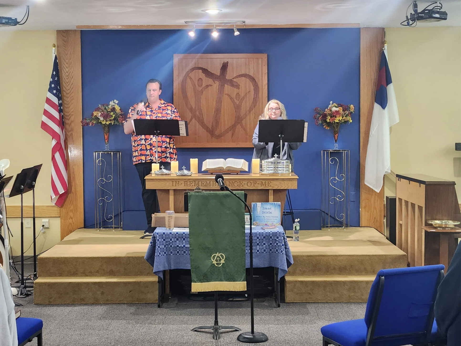 Music Worship and Items of Thanksgiving table