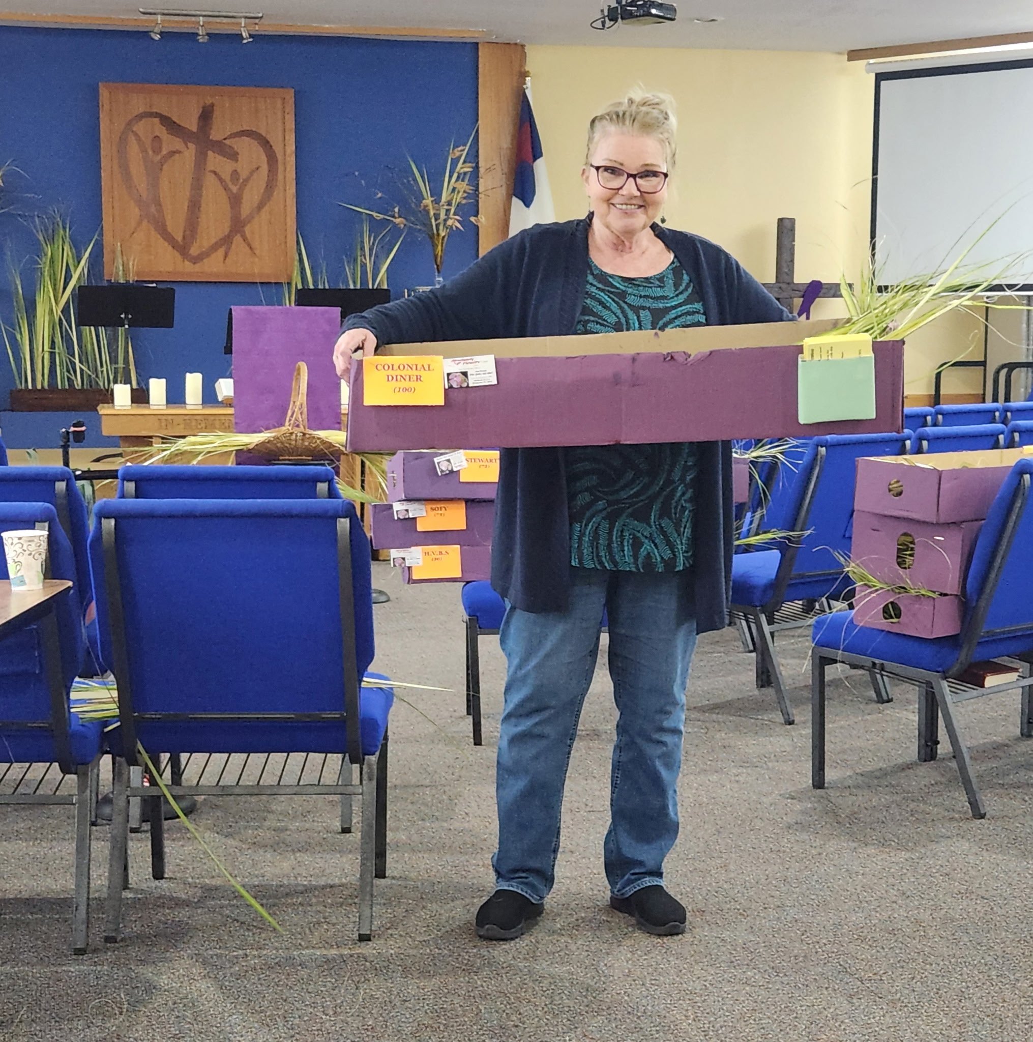 Palm Sunday Preparations- bringing to local businesses to give out 