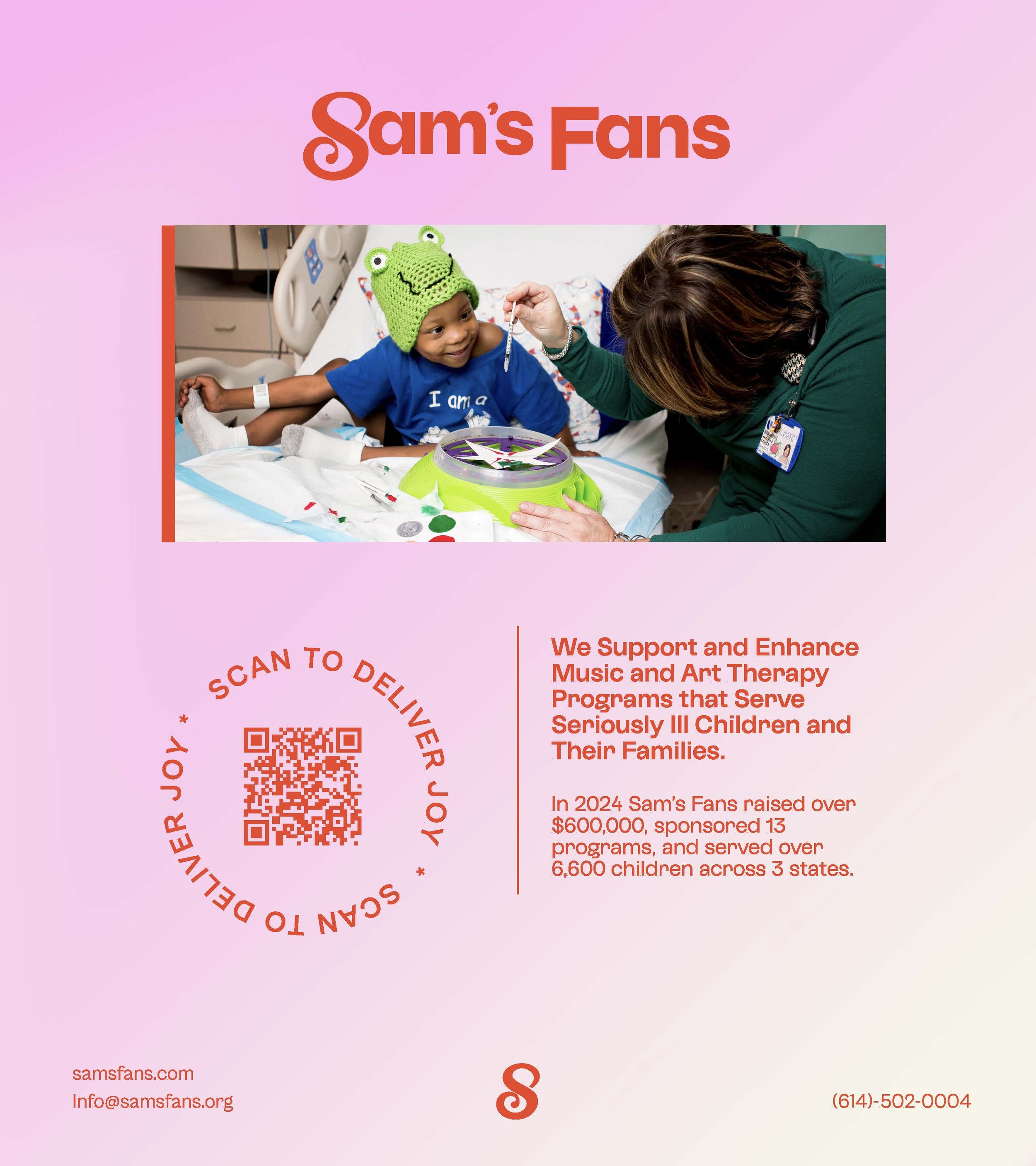 A flyer for Sam's Fans 