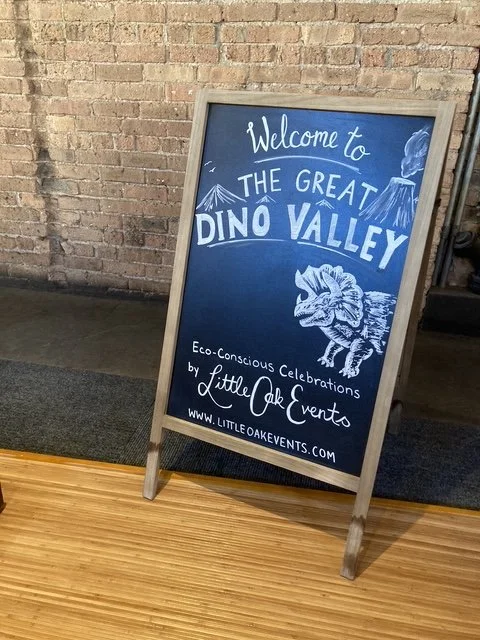 Dino Themed Birthday Welcome Sign