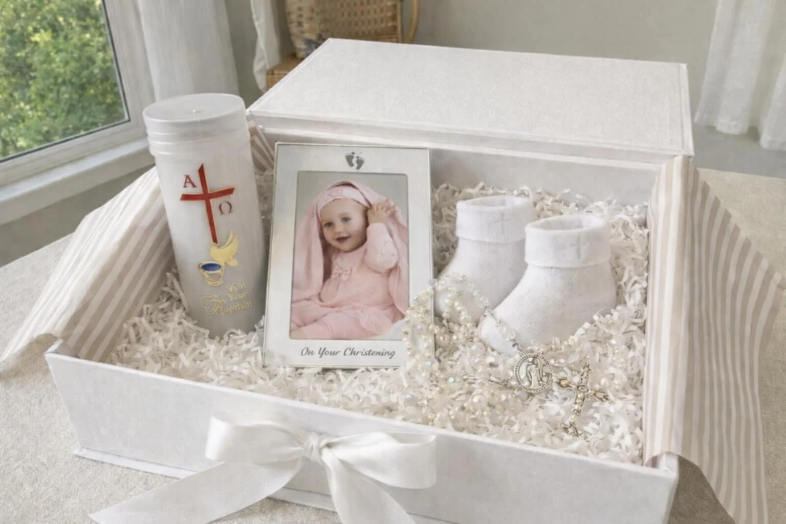 Traditional christening gift box