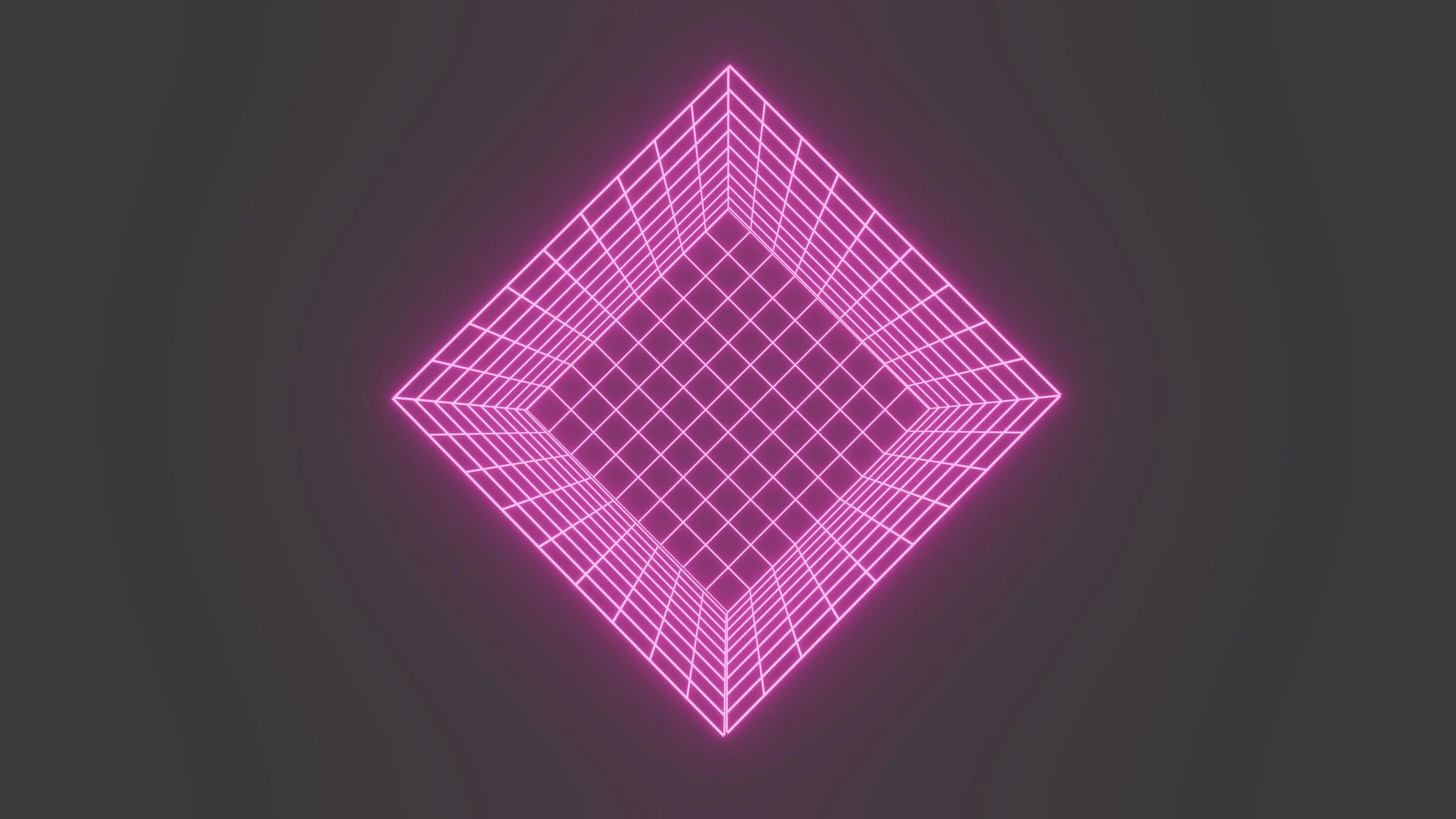 Geometric drawing of an outline square with sections divided by vertical, horizontal, and circle lines.