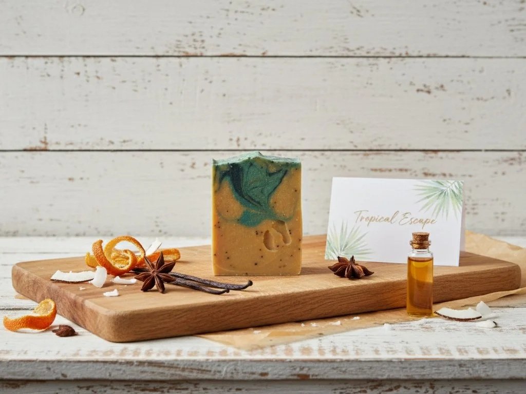 Jamaica Me Crazy handmade soap bar — tropical scent with raw Jersey milk and tallow