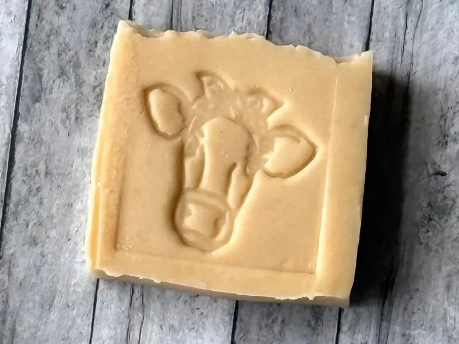 Unscented handmade soap bar — raw Jersey milk, tallow, and honey, fragrance-free
