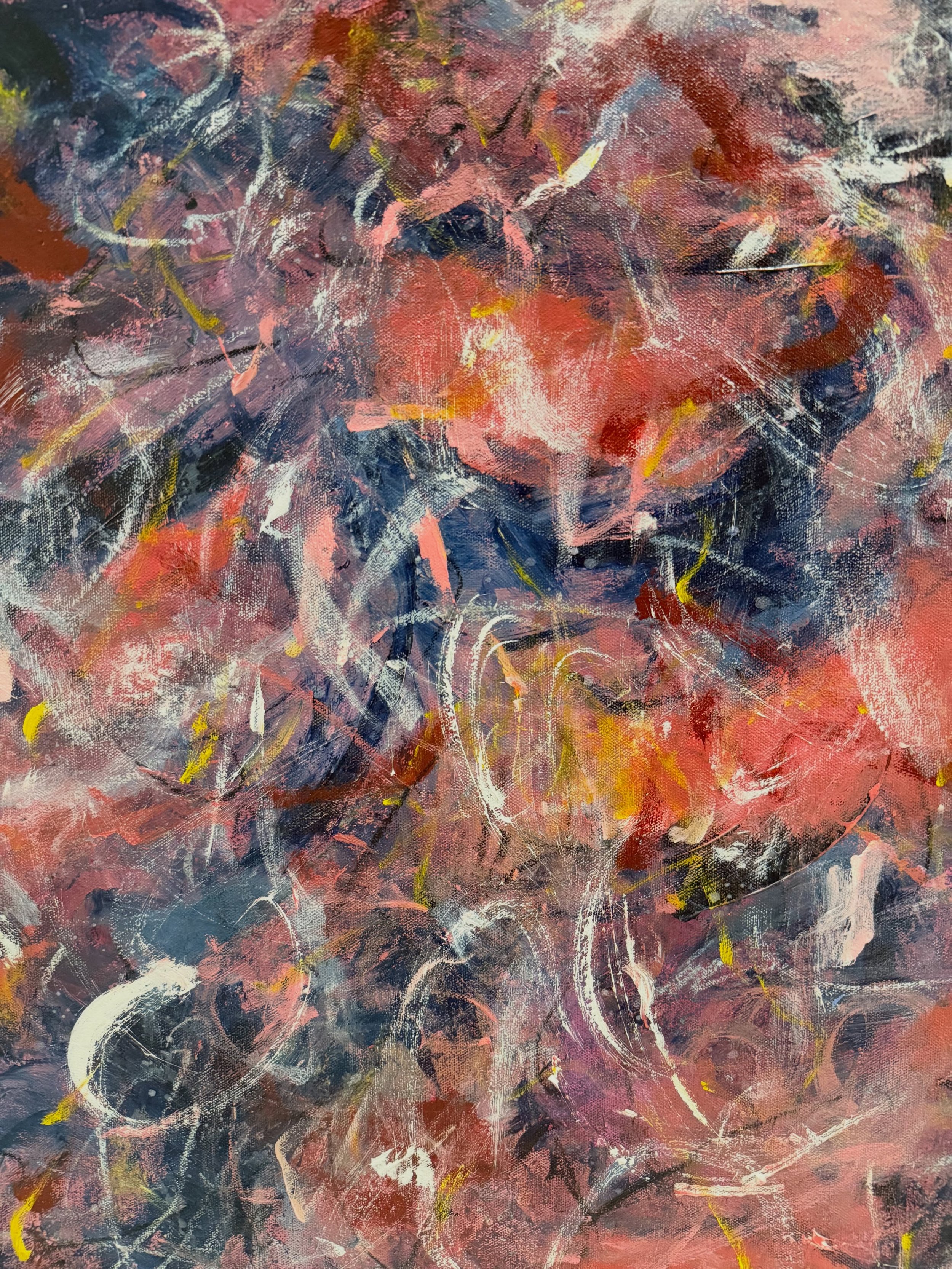Details.

A painting is built one mark, one gesture, one layer at a time. Each section carries its own energy, movement, and purpose.

Step back, and those details become the whole.

A good reminder beyond art, too.

Notice the small things. The smil