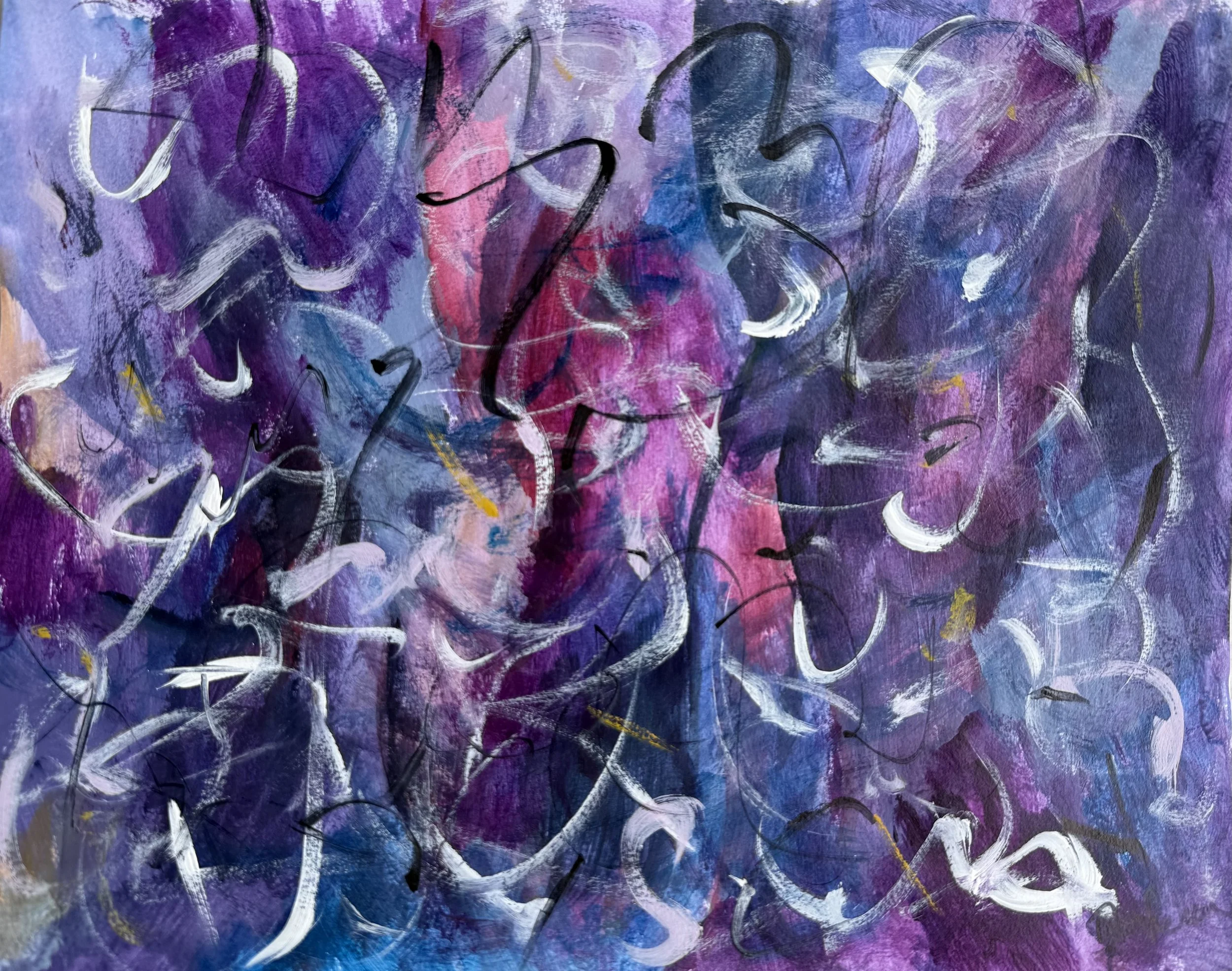 "Winter Sunset"
Acrylic on paper, 11 × 14 in.