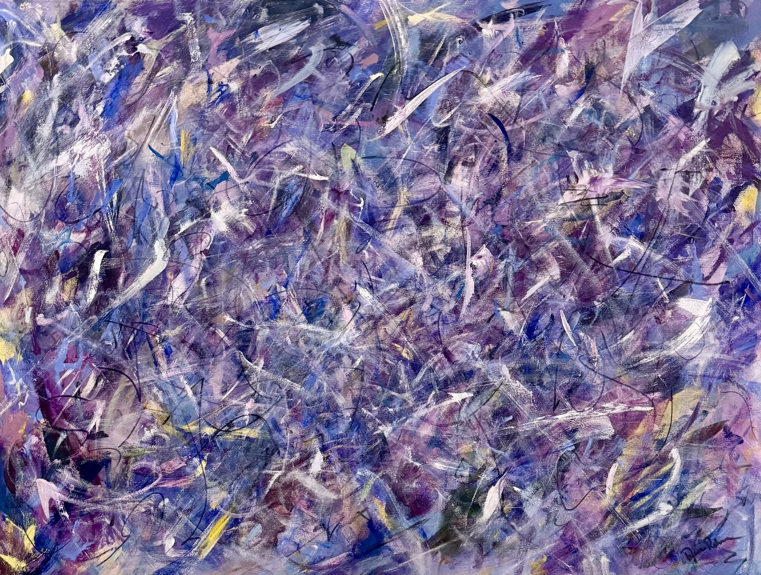 "Tropical Winter"
Acrylic and charcoal on canvas, 30 × 40 in.