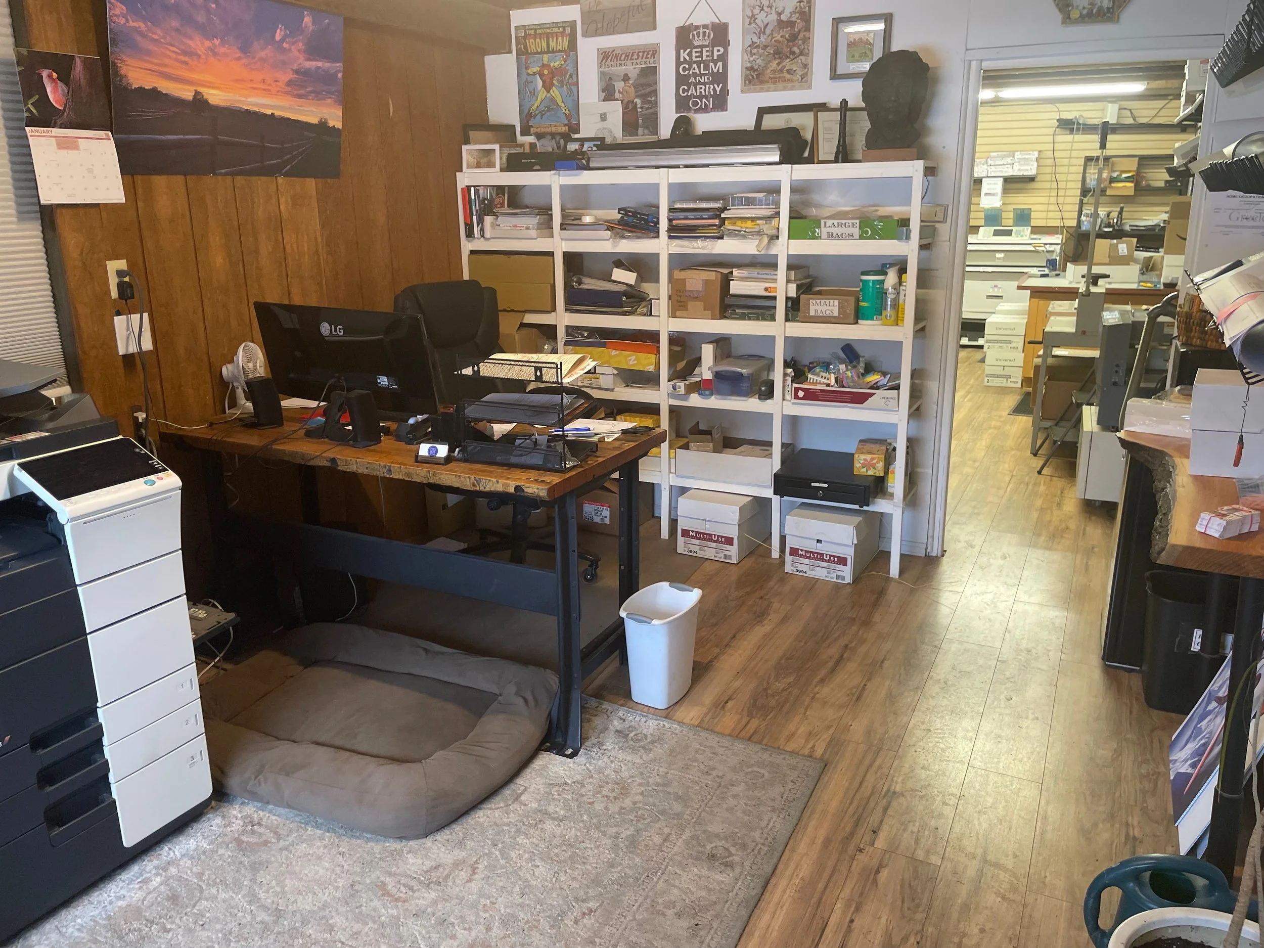 Front office of On Demand Print Center commercial print shop in Greeley, Colorado