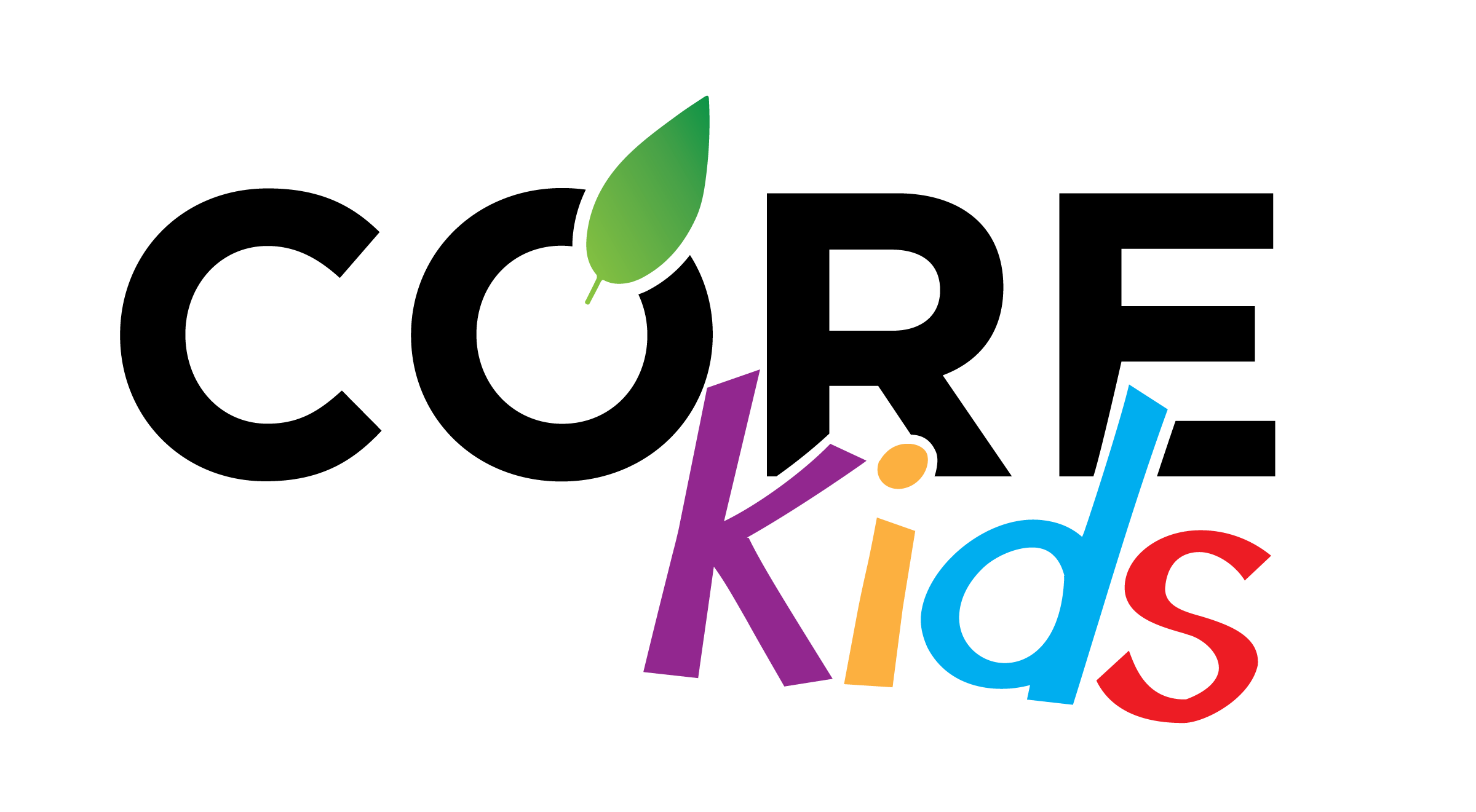 Colorful alphabet logo with stylized letters A, B, C, D, and E in vibrant colors.