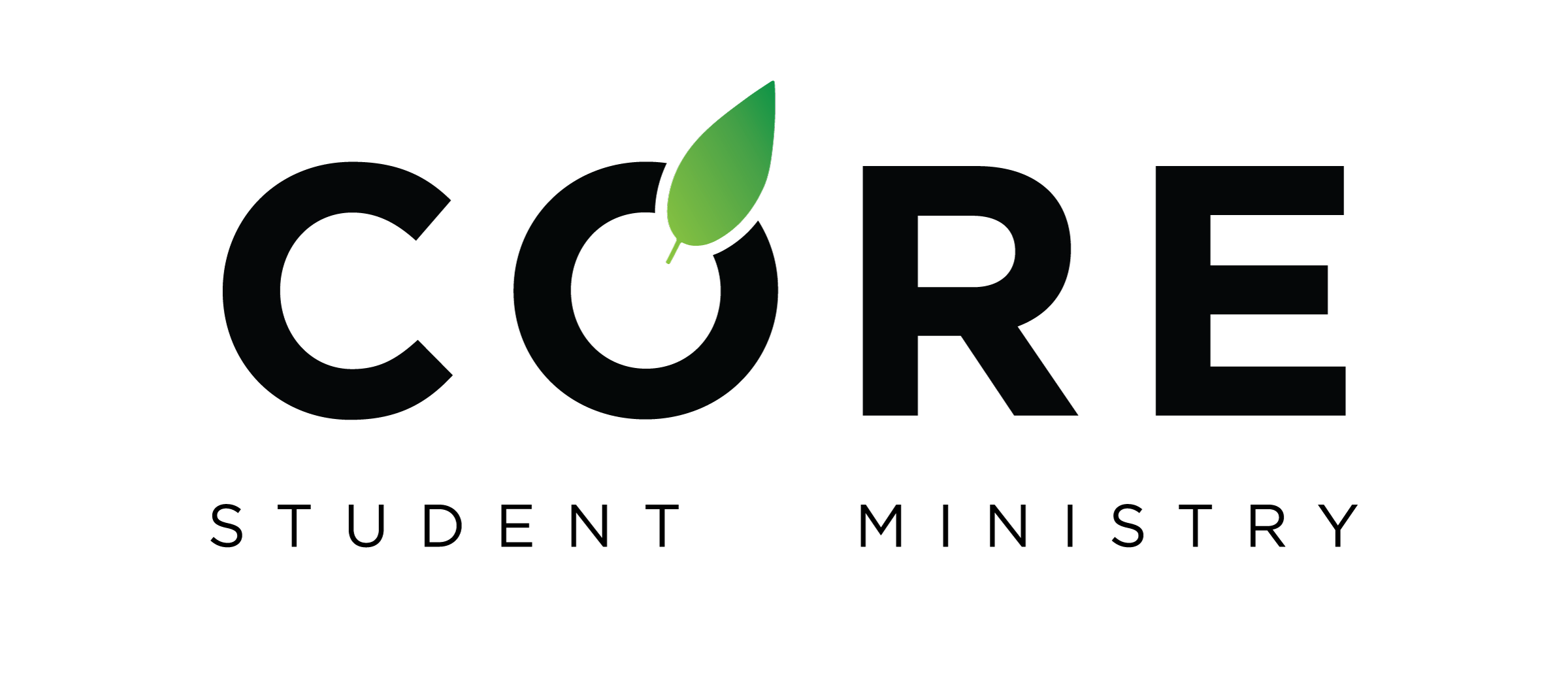 QORE logo with a red x and a green leaf above the letter o