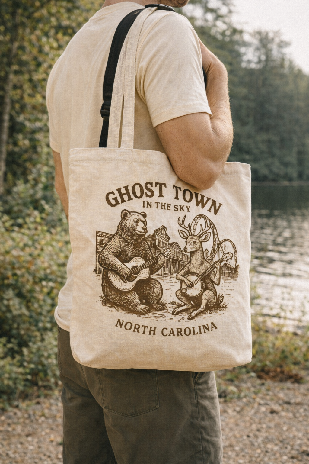 Vintage Ghost Town in the Sky Tote Bag