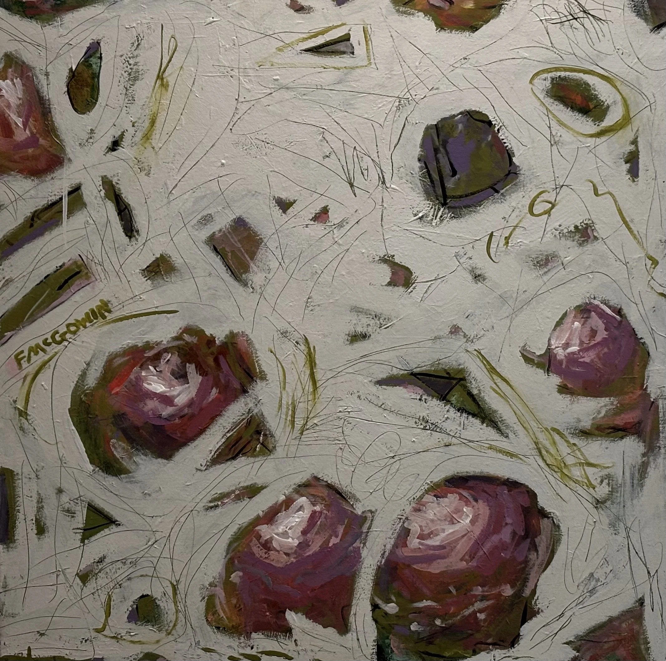 Roses Make Me Smile 30 X 30