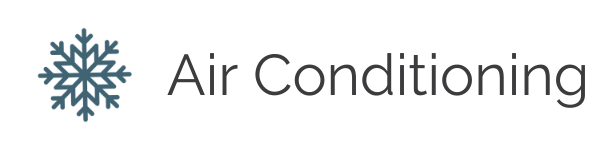 Logo with a snowflake icon and the text 'Air Conditioning'