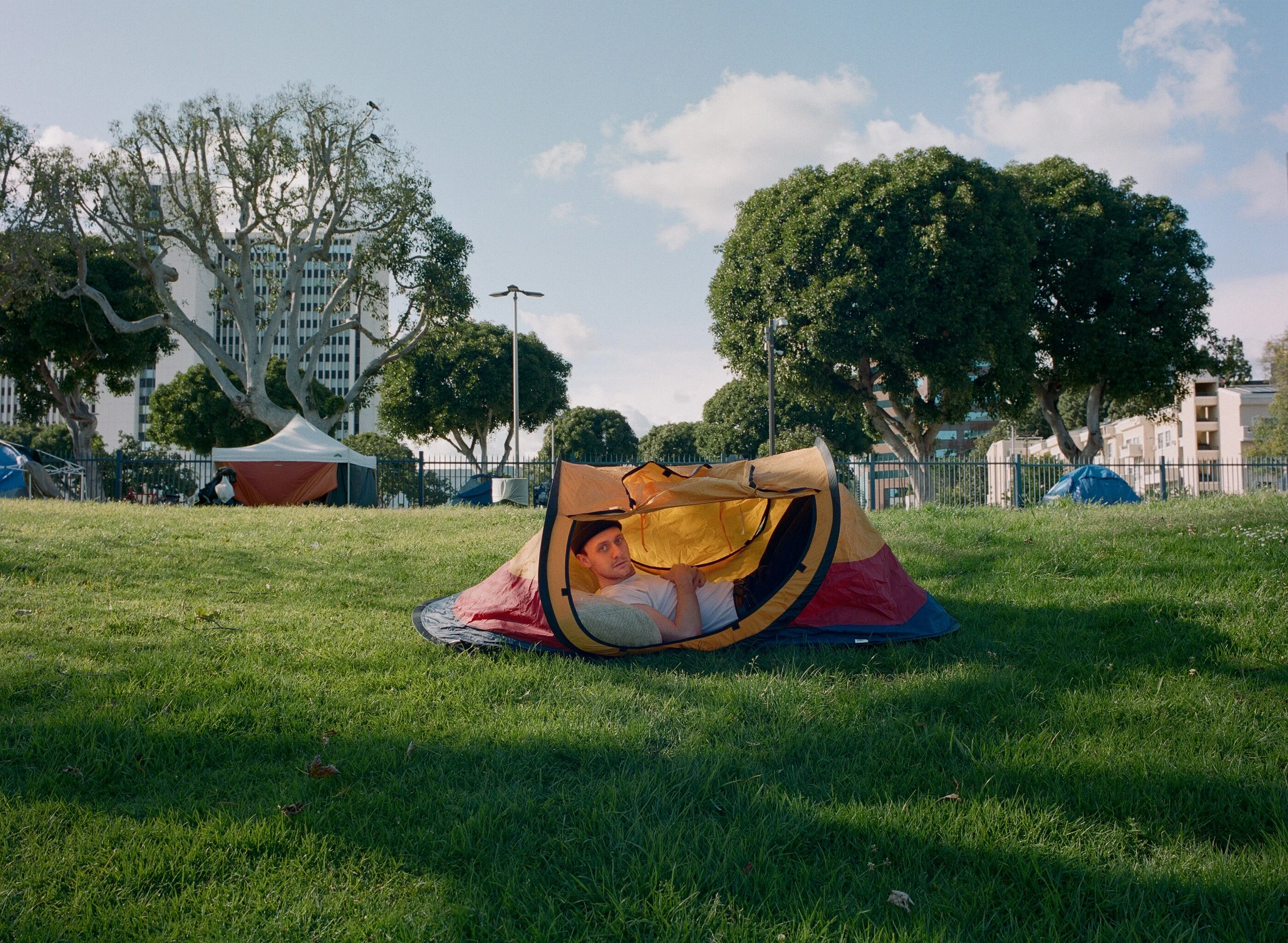 Tent in Federal Park, Westwood, CA