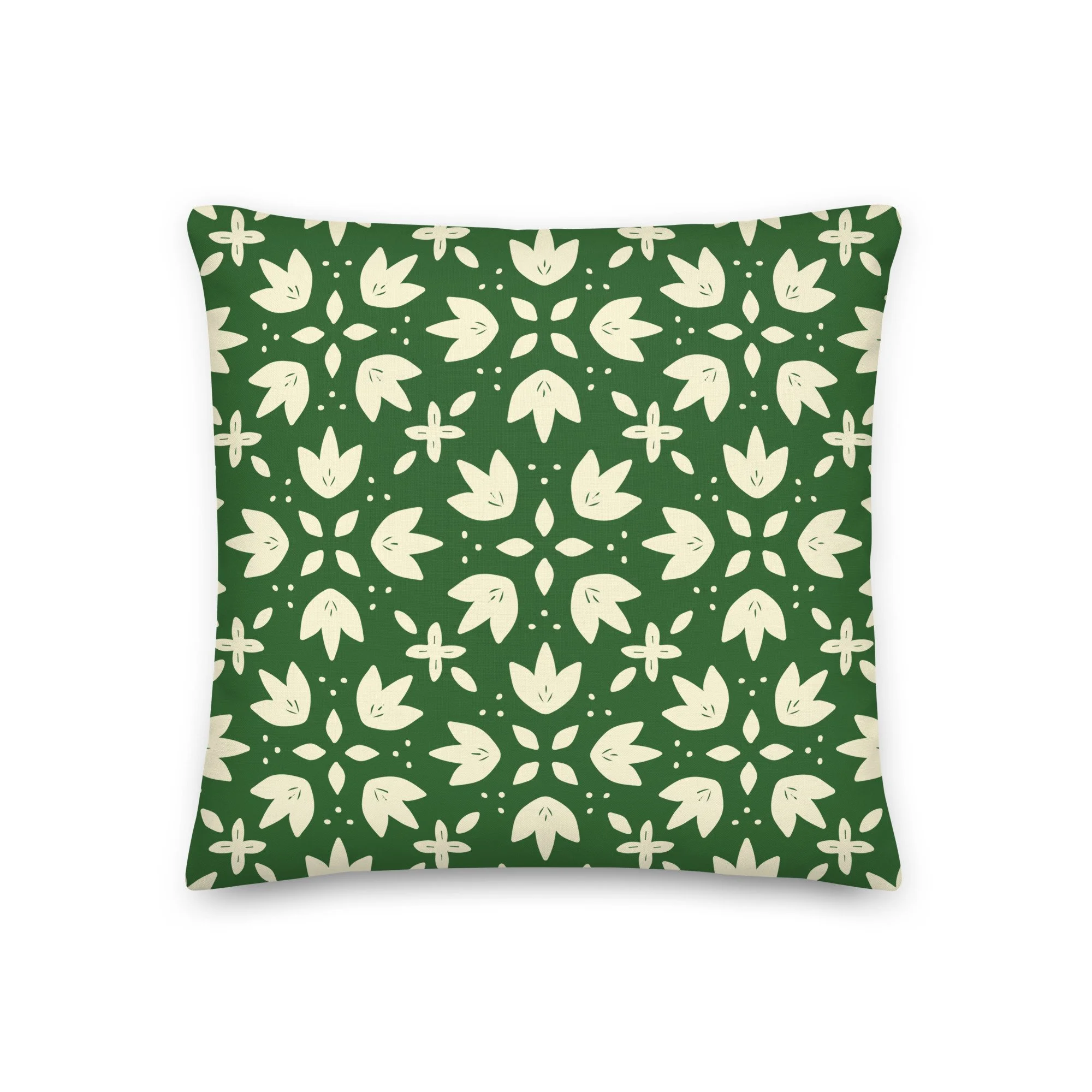 Gentle Garden Throw Pillow – Basil
