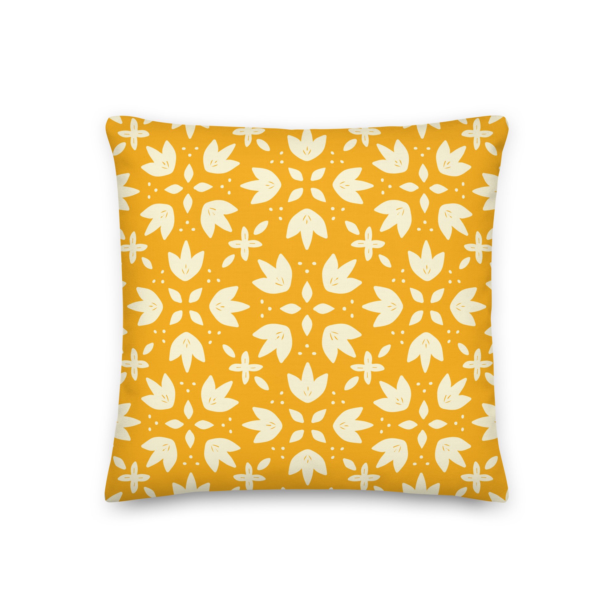 Gentle Garden Throw Pillow – Marigold