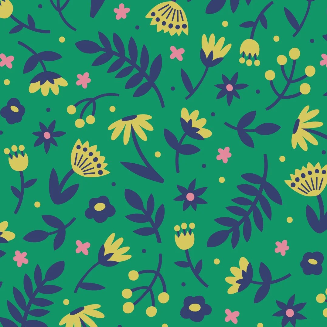 Dancing Meadow – Green & Yellow TS20-A4