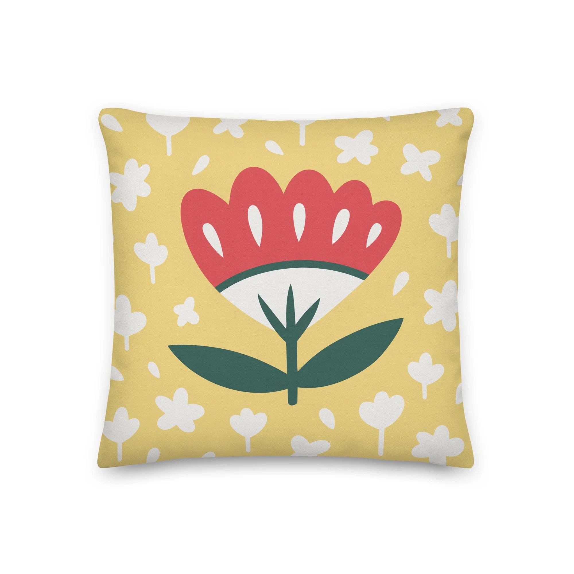 Butter Blossom Throw Pillow – Large Flower