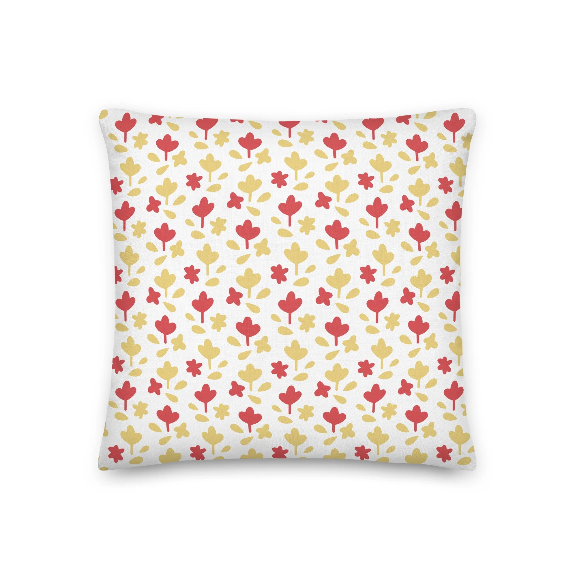 Butter Blossom Throw Pillow – Tiny Flowers on White