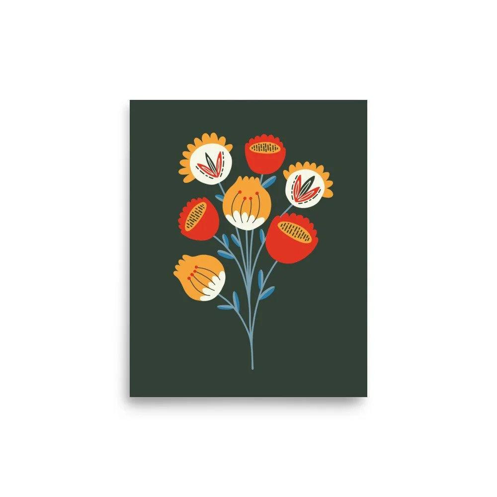 Spiced Wildflowers Art Print