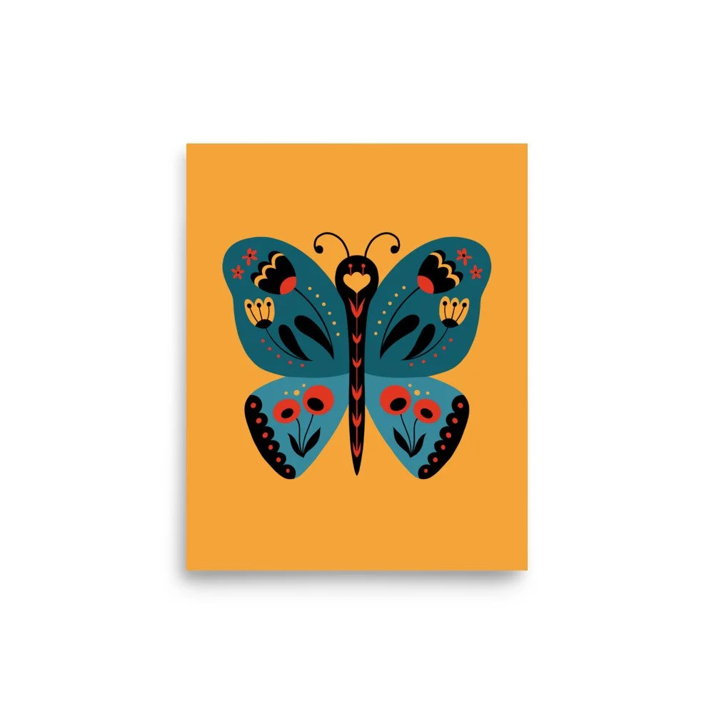 Flutter Butterfly Art Print