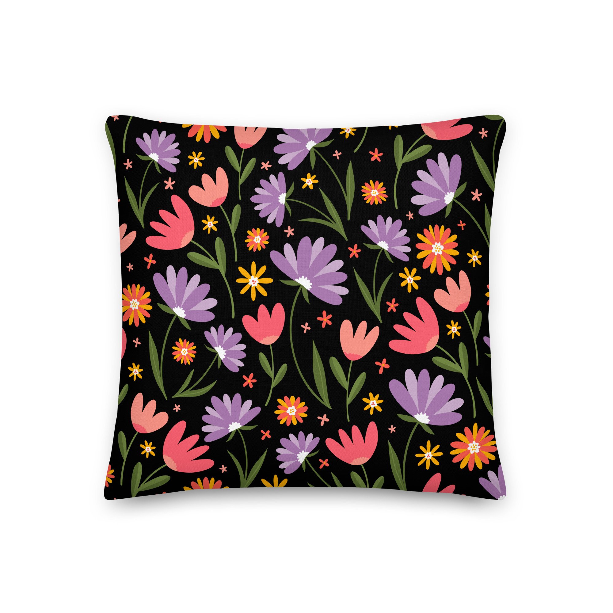 Dark Spring Fling Throw Pillow