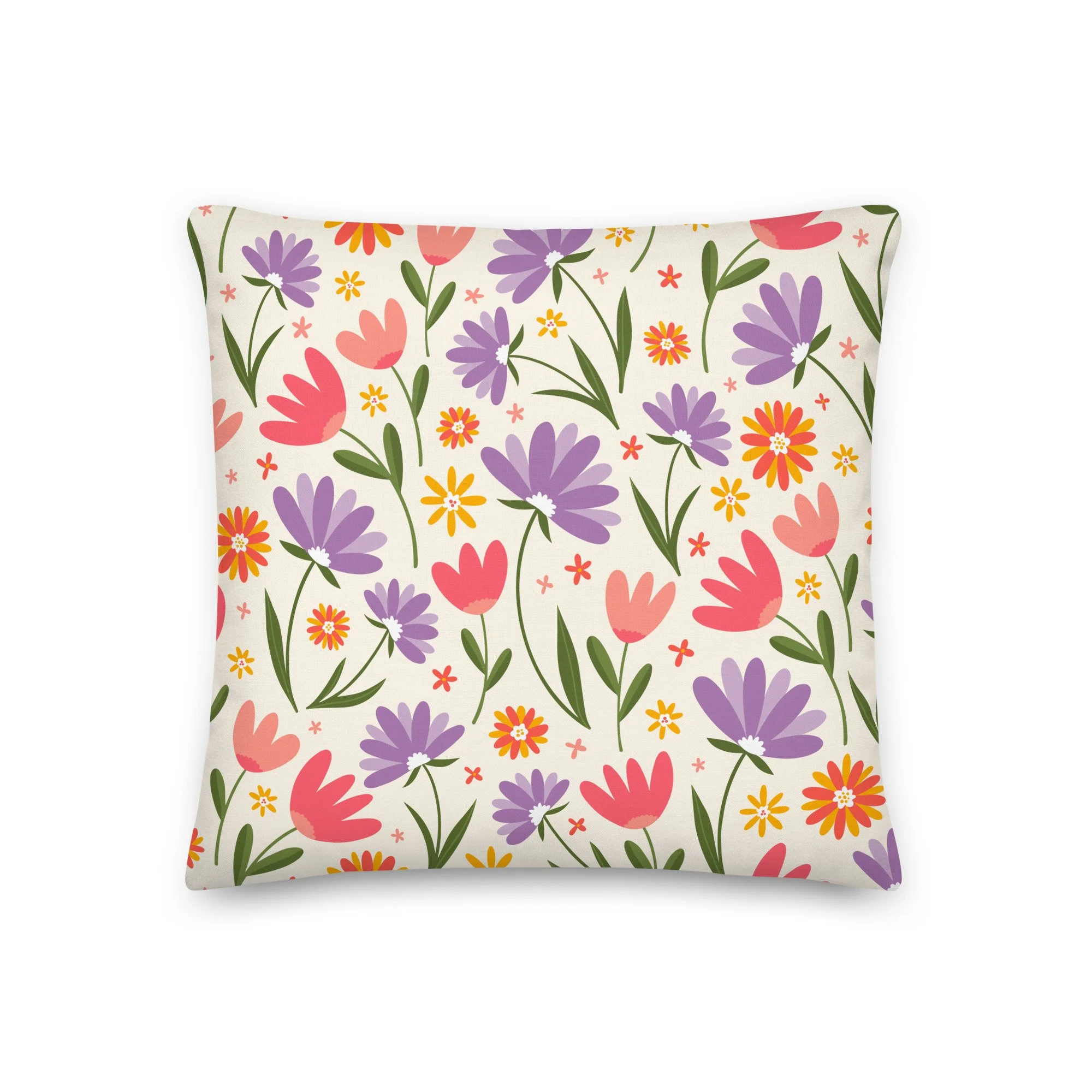 Purple Spring Fling Throw Pillow