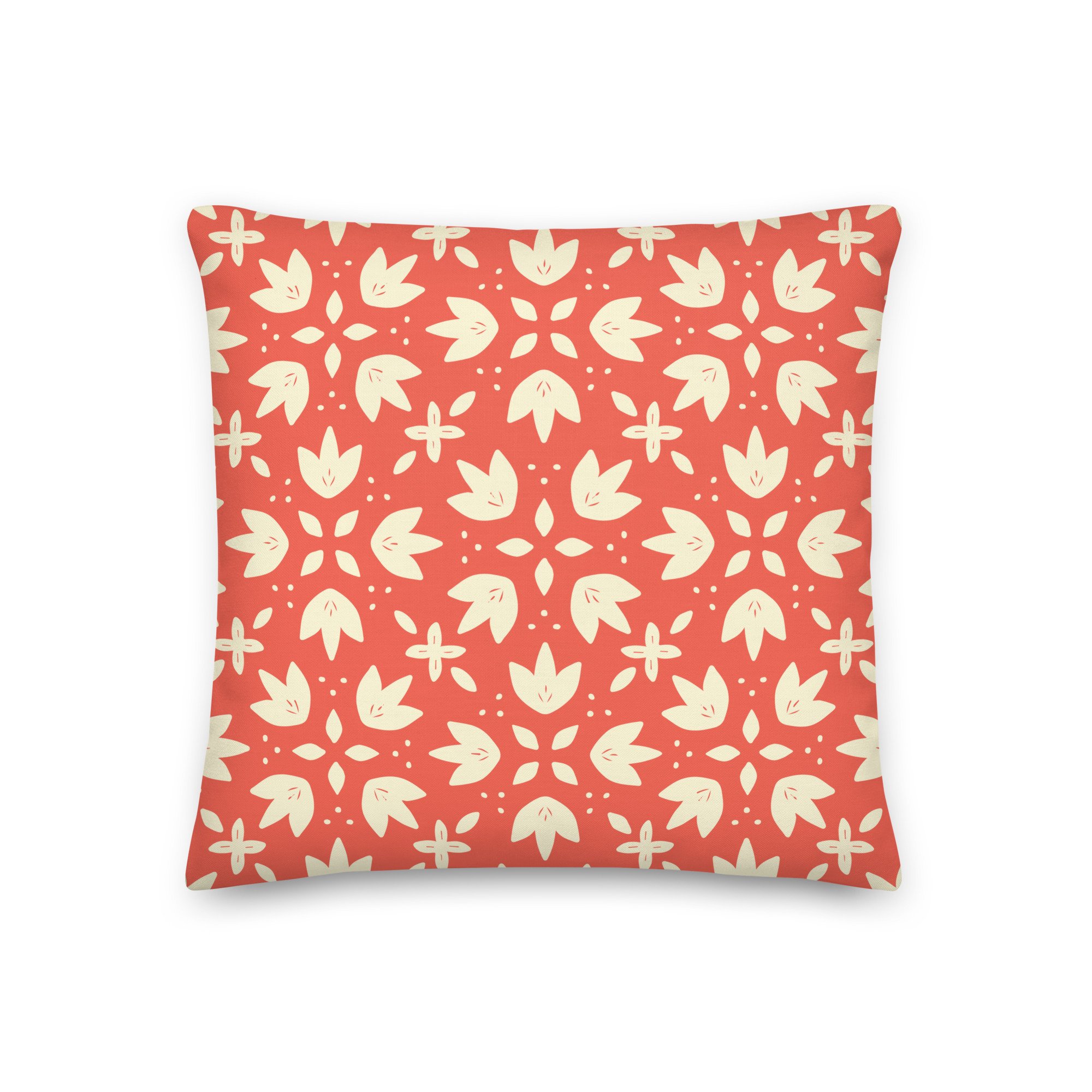 Coral Gentle Garden Pillow