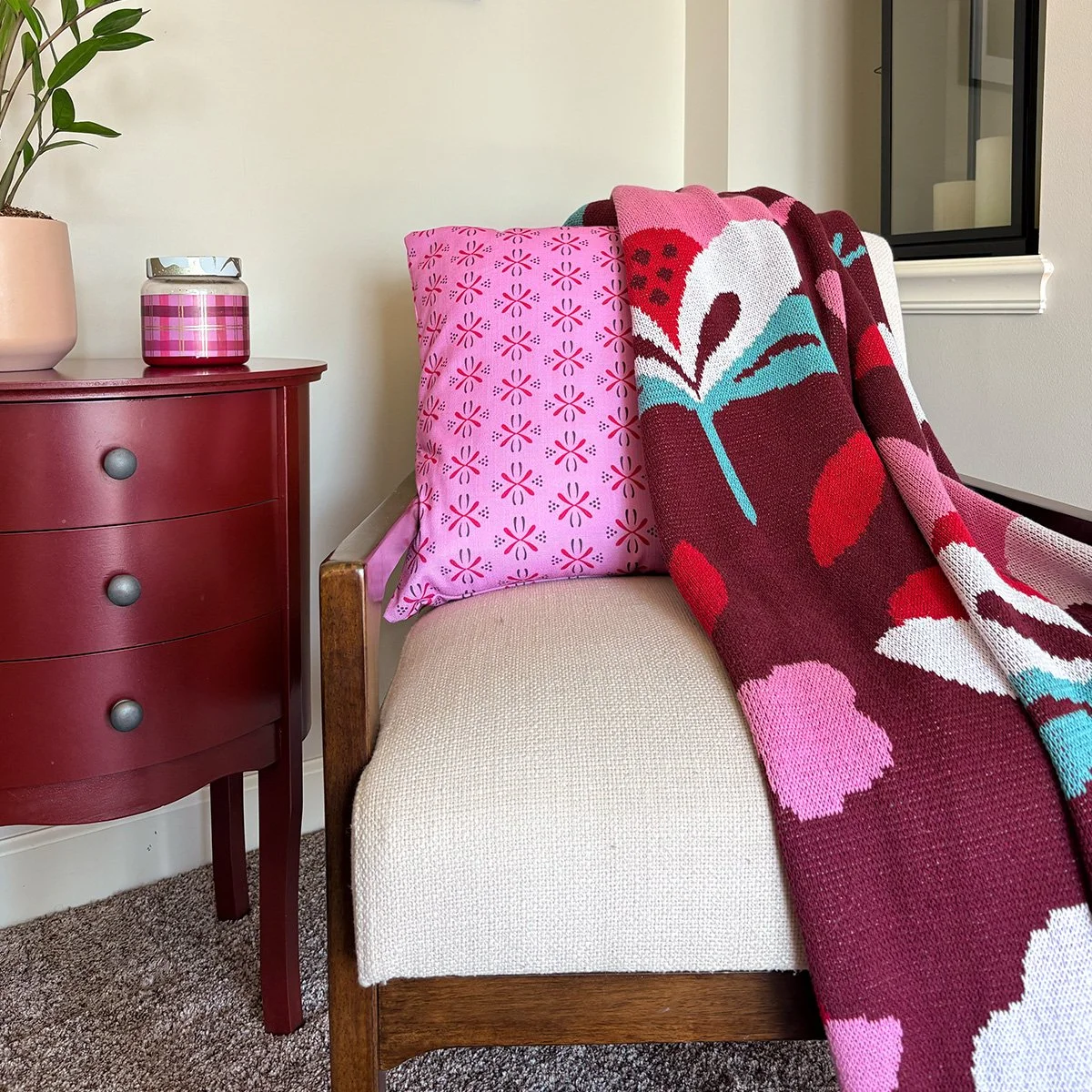 Sweet Meadow Knit Throw Blanket