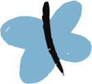 Light blue butterfly with black antennae and body.