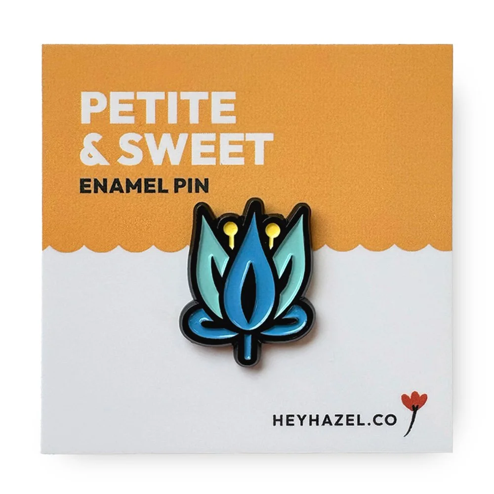 Blue Water Lilly Enamel Pin