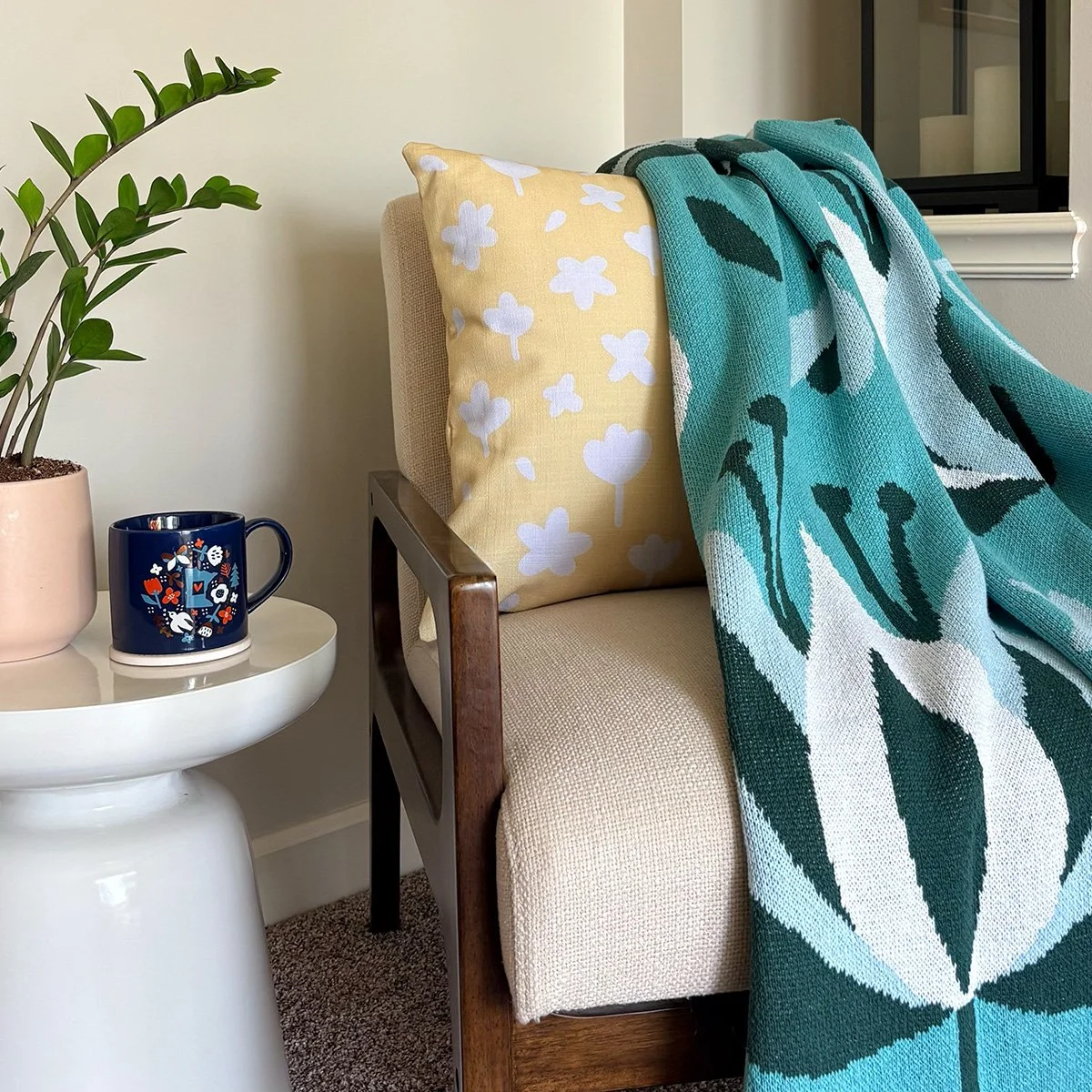 Bluebell Knit Throw Blanket