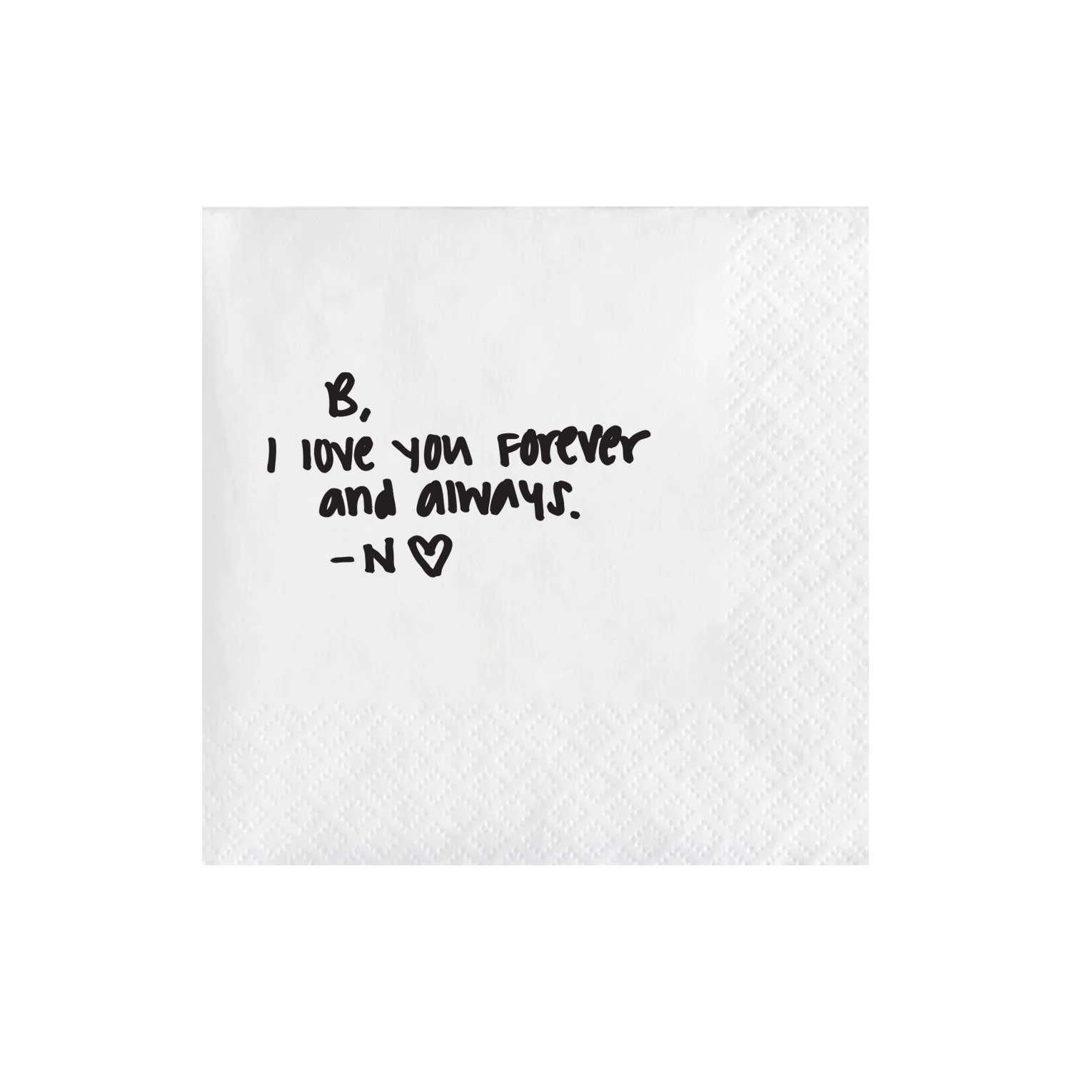 Handwritten Note Napkin