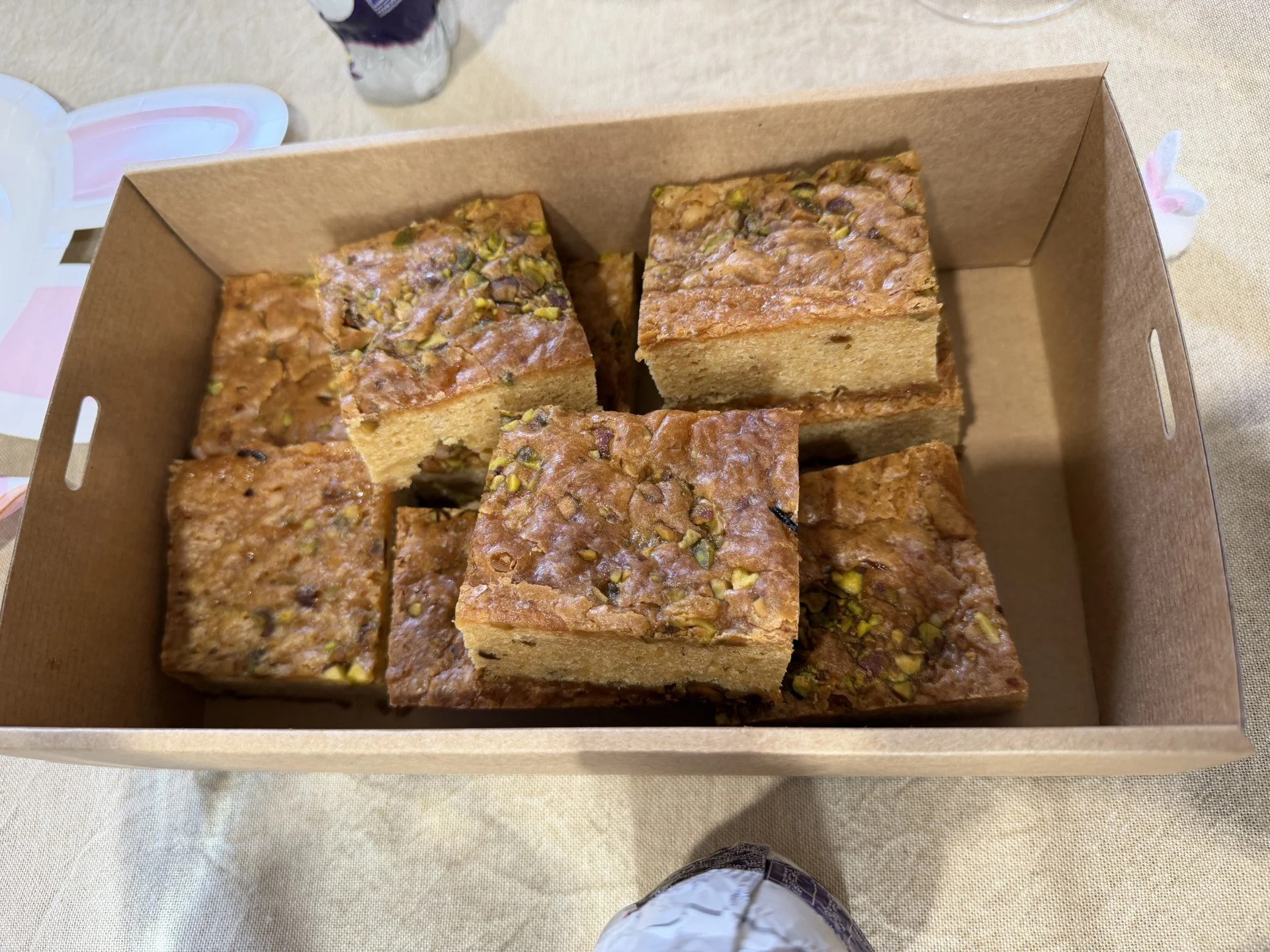 Lemon & Pistachio Blondie