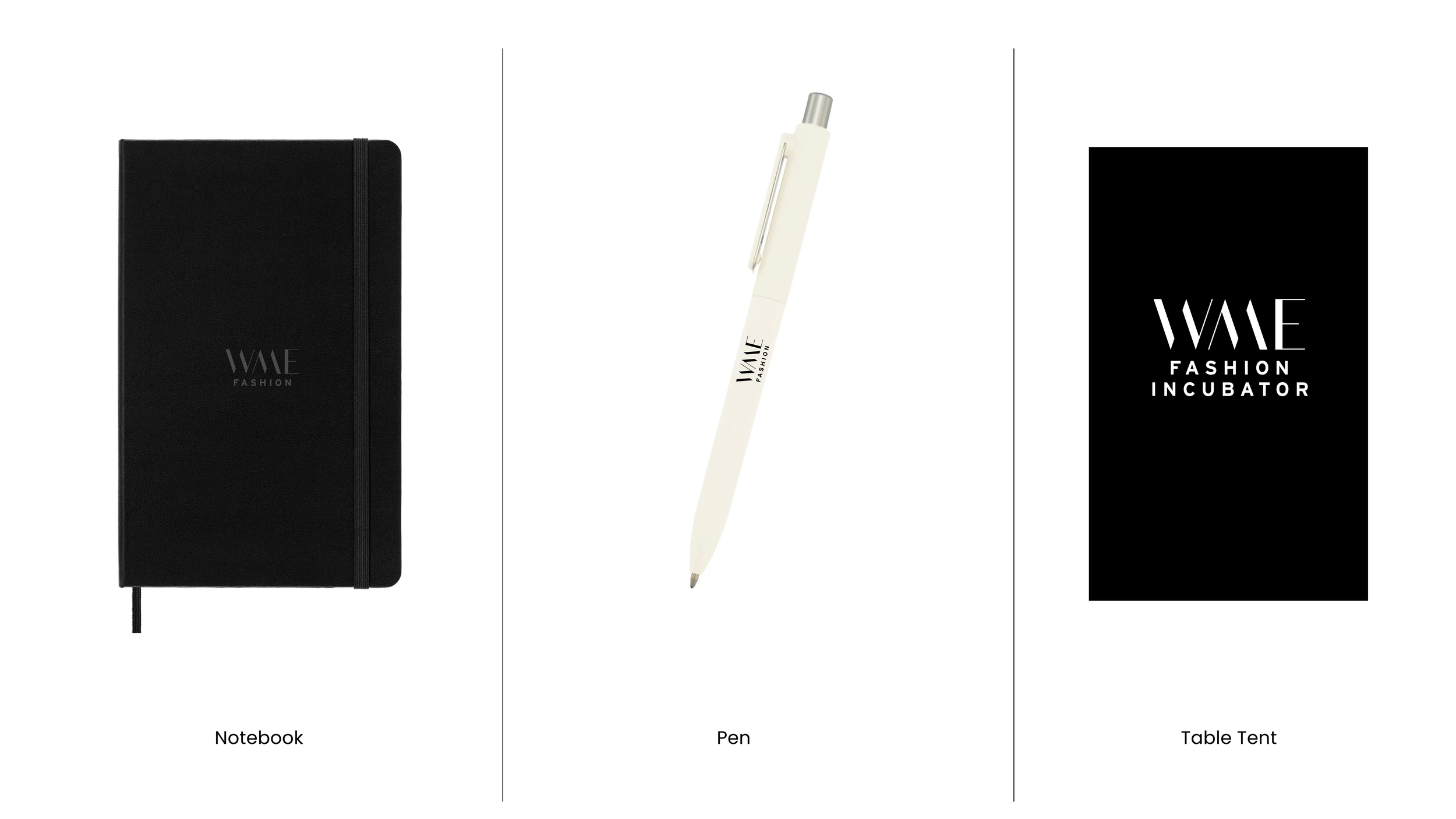 WME Fashion Incubator Program Merchandise + Event Collateral 