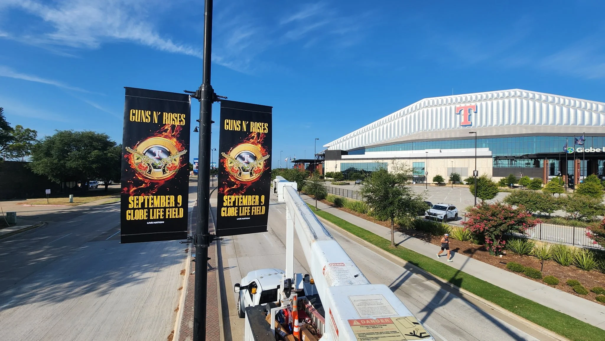 Guns N Roses Event Banners near Globe Life Park
