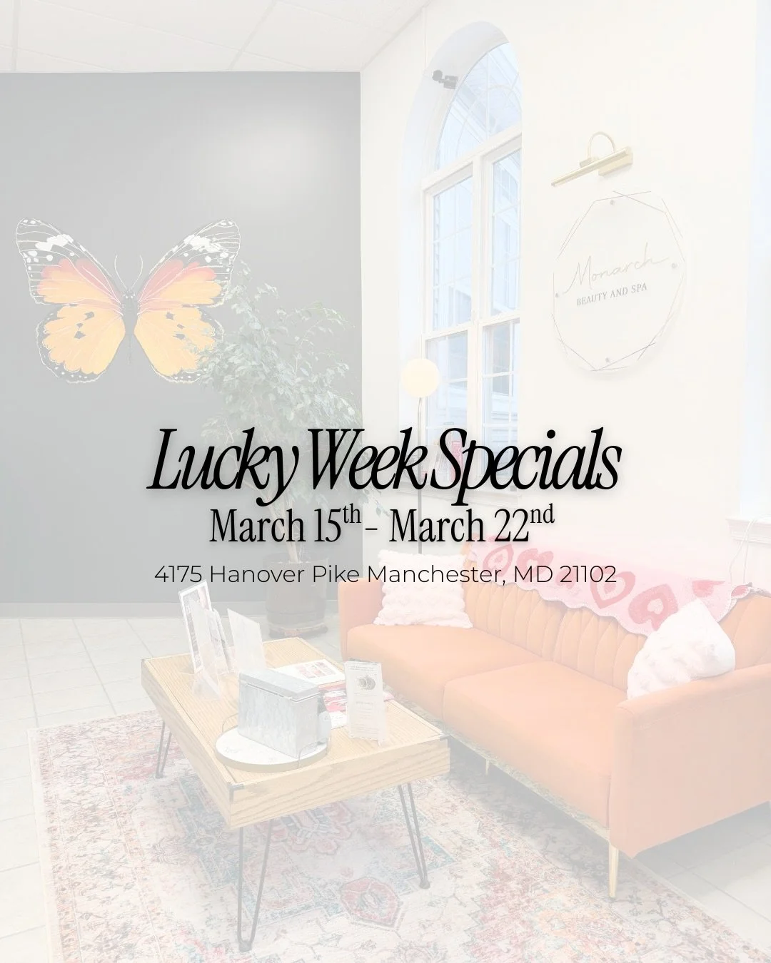 Something lucky is happening at Monarch&hellip; and your self-care routine might be the real winner. ✨

For one week only (March 15&ndash;22) we&rsquo;re dropping our Lucky Week specials &mdash; think glowing skin, shiny healthy hair, dreamy massages