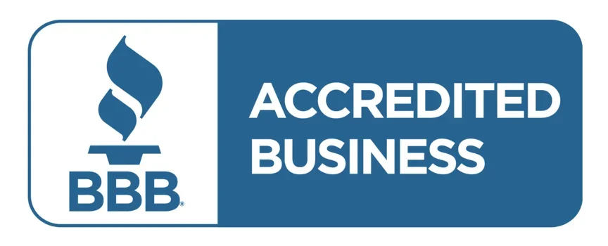 BBB logo with the text 'Accredited Business' on a blue background.
