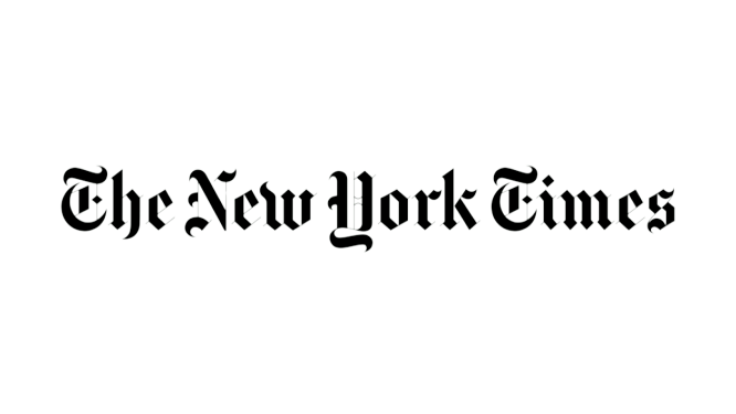 Logo for The New York Times, a major American news organization.