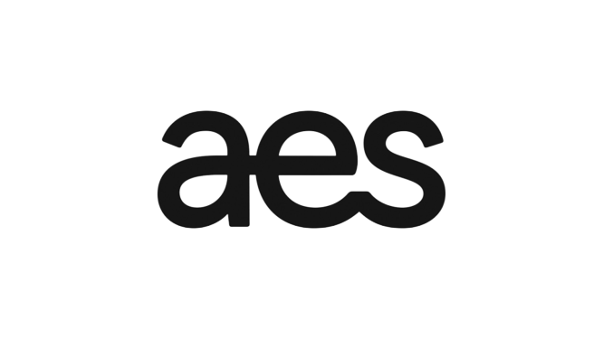 The logo of AES, a global energy company