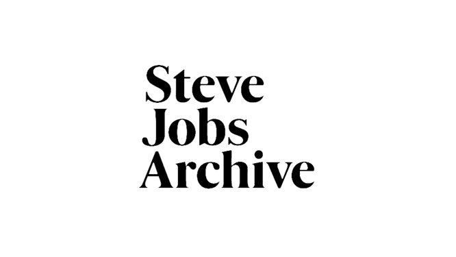 Logo for the Steve Jobs Archive,  the authoritative home for Steve's story and a resource to help new generations make their own mark.