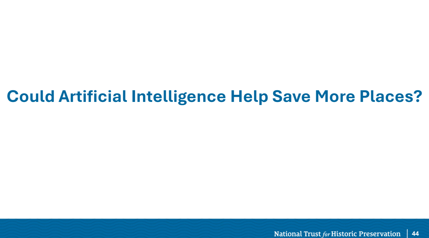 Artificial Intelligence in Historic Preservation