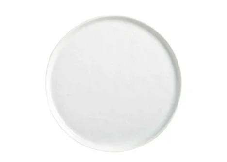 Empty white round plate
